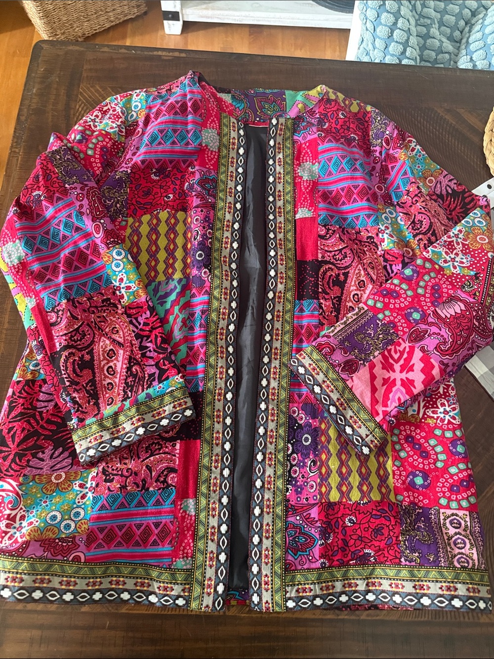Women’s Vibrant Patchwork Jacket - Pink